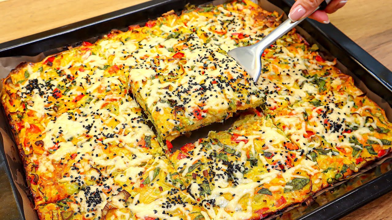 Es ist so lecker, dass ich es jedes Wochenende koche! Leckerer Gemüse Kuchen zum Abendessen!