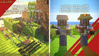 Vietnam War Military Gun Addon Showcase in Minecraft PE 1.21.132+ | Creator Crafter321 screenshot 2
