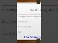 Syntax of Ladder if else in c programming #coding #shorts