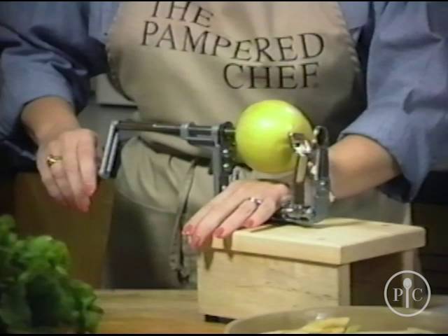 My grandma's Pampered Chef apple peeler has seen better days, but