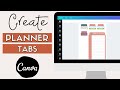 How To Create Planner Tabs in Canva