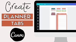 How To Create Planner Tabs in Canva | Design Planner Stickers