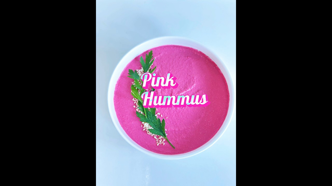 Pink hummus / hummus Rosa #healthyfood - YouTube