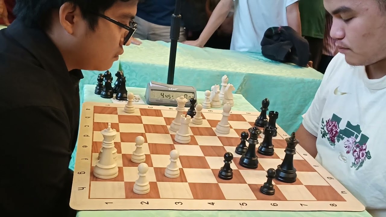 Final round.. GM Daniel Quizon vs FM Alekhine Nouri .  Board 1 #baguiochesstournament