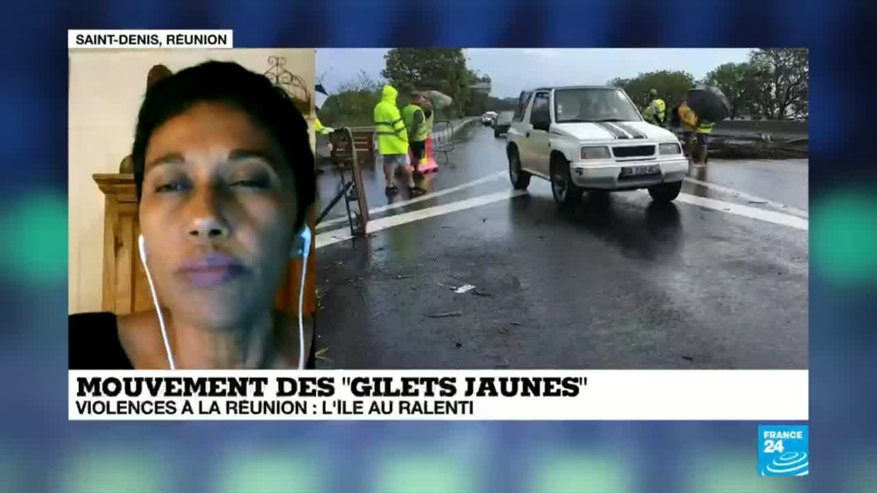 Mouvement Des Gilets Jaunes Lîle De La Réunion Au Ralenti