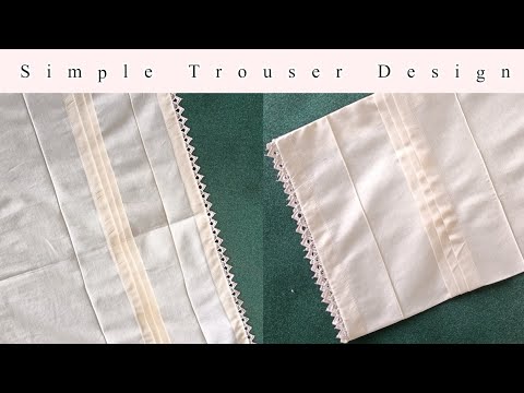 beautiful trouser design with lace and plates | Women trousers design,  Pants women fashion, Womens pants design