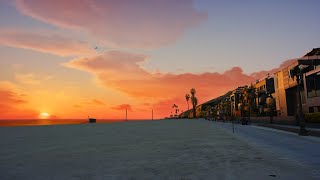 Relaxing walk on the beach | Binaural Audio | GTA V screenshot 5