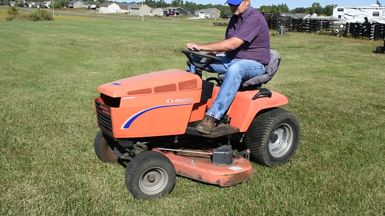 Simplicity Landlord DLX Riding Lawn Mower, 50" Deck YouTube