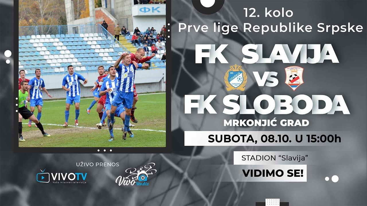 FK Slavija - FK Sloboda Mrkonjić Grad  - 1. Liga RS / PRENOS UŽIVO /