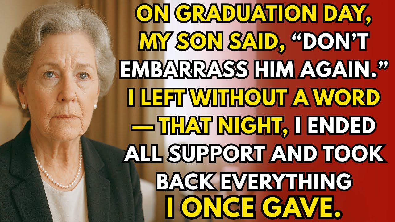 On Graduation Day, My Son Said ‘Don’t Embarrass Him’ — So I Left, And He Lost My Support Forever