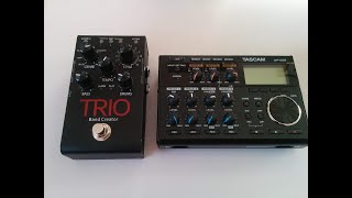 Making A Song Using The Digitech Trio Band Creator And Recording To The Tascam Dp-006