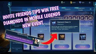 New event how to get free diamond chest tricks for inviting friends in mobile legends