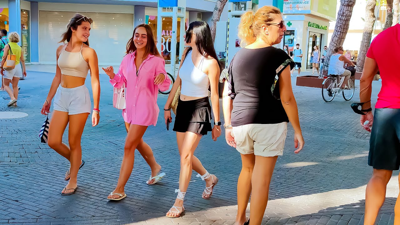 SUMMER COOL RICCIONE. Italy - 4k Walking Tour around the City - Travel Guide. trends, moda #Italy