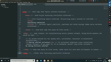 HTML 1 dars. HTML ga kirish. #html #beginner #OdilovAbdullohDev