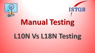 Manual Testing - Localization(L10N) Vs Internationalization(I18N) Testing