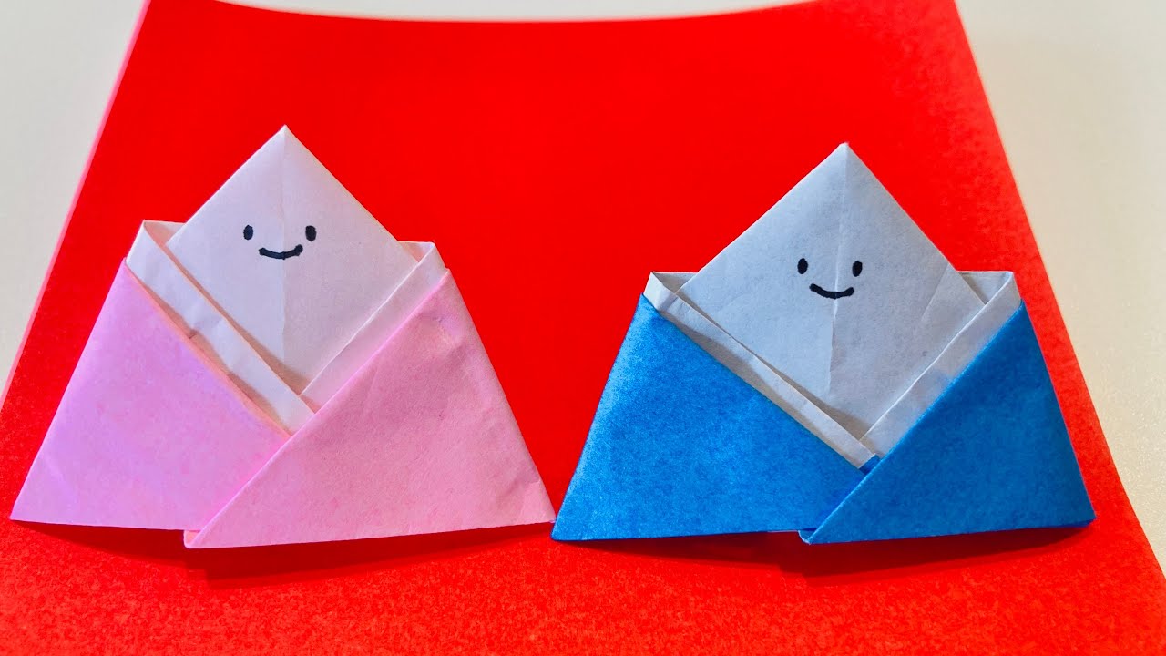【折り紙 ひなまつり】簡単 ひな人形 Easy Origami Hina Dolls Emperor & Emperess