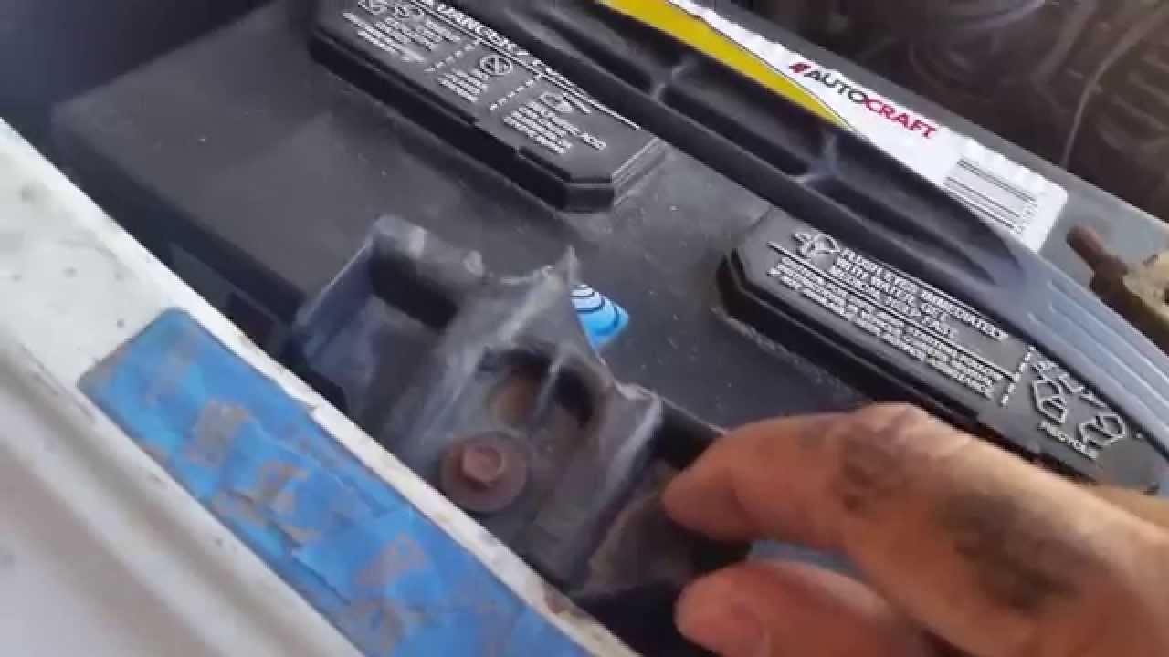 How to: Dodge Ram Broken Battery Hold-Downs - YouTube