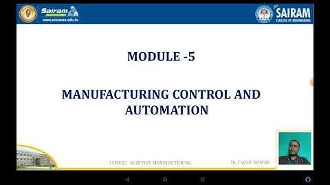 Lecture Video_15ME82_Module5 Manufacturing Control (Numeric Control Machines  _Dr C Anil Kumar