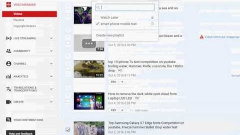 How to add the videos to existing youtube playlist from your channel