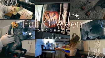 CLEAN WITH ME 2024 | LIVING ROOM 🛋️ | PANTRY 🧺 | FALL 🍂 | HALLOWEEN 🎃