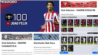 Upcoming Club Selection, Box Draw and All Players max ratings (June, 1) __PES 20 Mobile