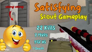 Satisfying Scout Gameplay (22 kills, 7 MVPs) (Roblox Counter Blox)