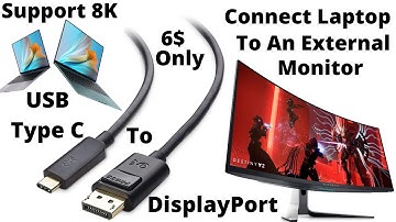 USB Type C To DP Cable 8K Support Connecting With Monitor 4K Resolution