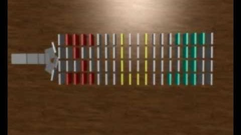 Domino animation using blender 3d