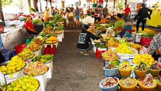 Изумительная камбоджийская еда, огромные запасы уличной и рыночной еды.