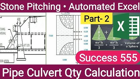 Stone Pitching Quadrant • Floor Apron • Pipe Culvert