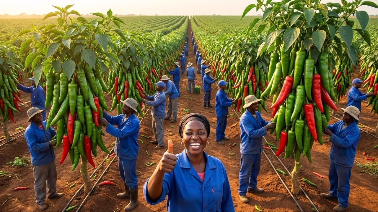 How Luxury African Hot Chilies Are Made Inside the Mega Farm – (Full Process)