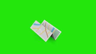 Chicago to Zurich 3D Flight Animation with Airplane, Map, and Green Screen