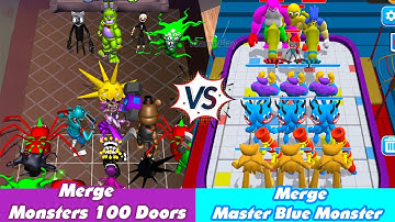 Merge Master Blue Monster vs Merge Monsters 100 Doors Android Gameplay