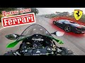 ZX10R & FERRARI Drag 😱|Ninja Zx10R Top Speed💚|Superbike Vs Supercar🔥|