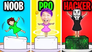 Can We Go NOOB vs PRO vs HACKER In TOFU GIRL!? (MAX LEVEL!) screenshot 3