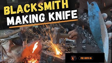 BLACKSMITH MAKING KNIFE 🔥 | Fire Smith 06 #blacksmith #shorts #firesmith06 #forging #metalwork