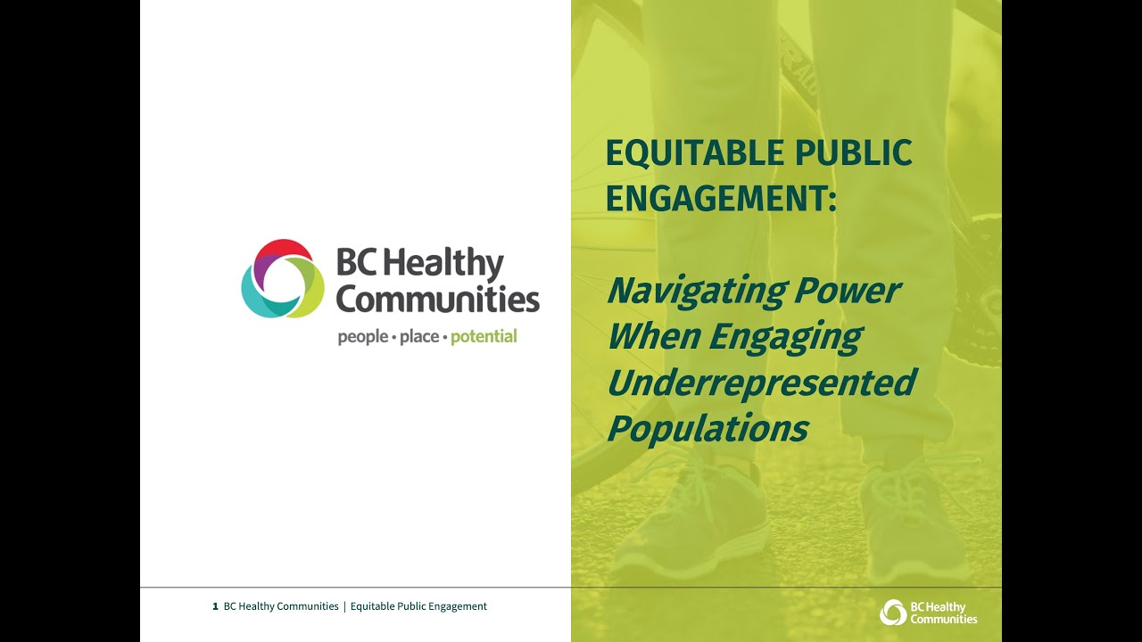 Equitable public engagement - Navigating power when engaging ...
