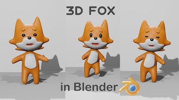 3d fox in Blender