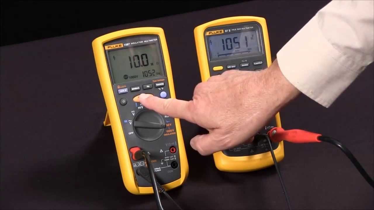 pastel Afwijking Leven van How to Measure Insulation Resistance With The Fluke 1587 - YouTube