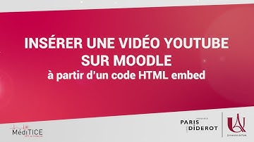 TUTO #01 Insérer une vidéo Youtube dans Moodle (avec un code embed HTML)