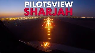 Pilotsview AIRBUS A320 into Sharjah UAE