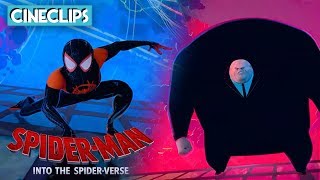 SpiderMan Vs. Kingpin Final Fight | SpiderMan: Into The SpiderVerse | CineClips | With Captions