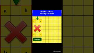 SUDOKU Astuces #  19Bis Rectangle Interdit #shorts