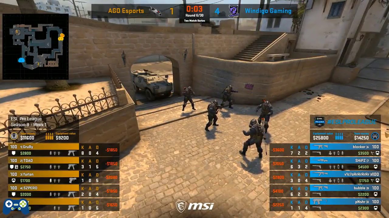 CSGO : Heroic vs. NIPAGO vs. Windigo [Mirage] Map 1-EU Matchday 1- [ESL ...