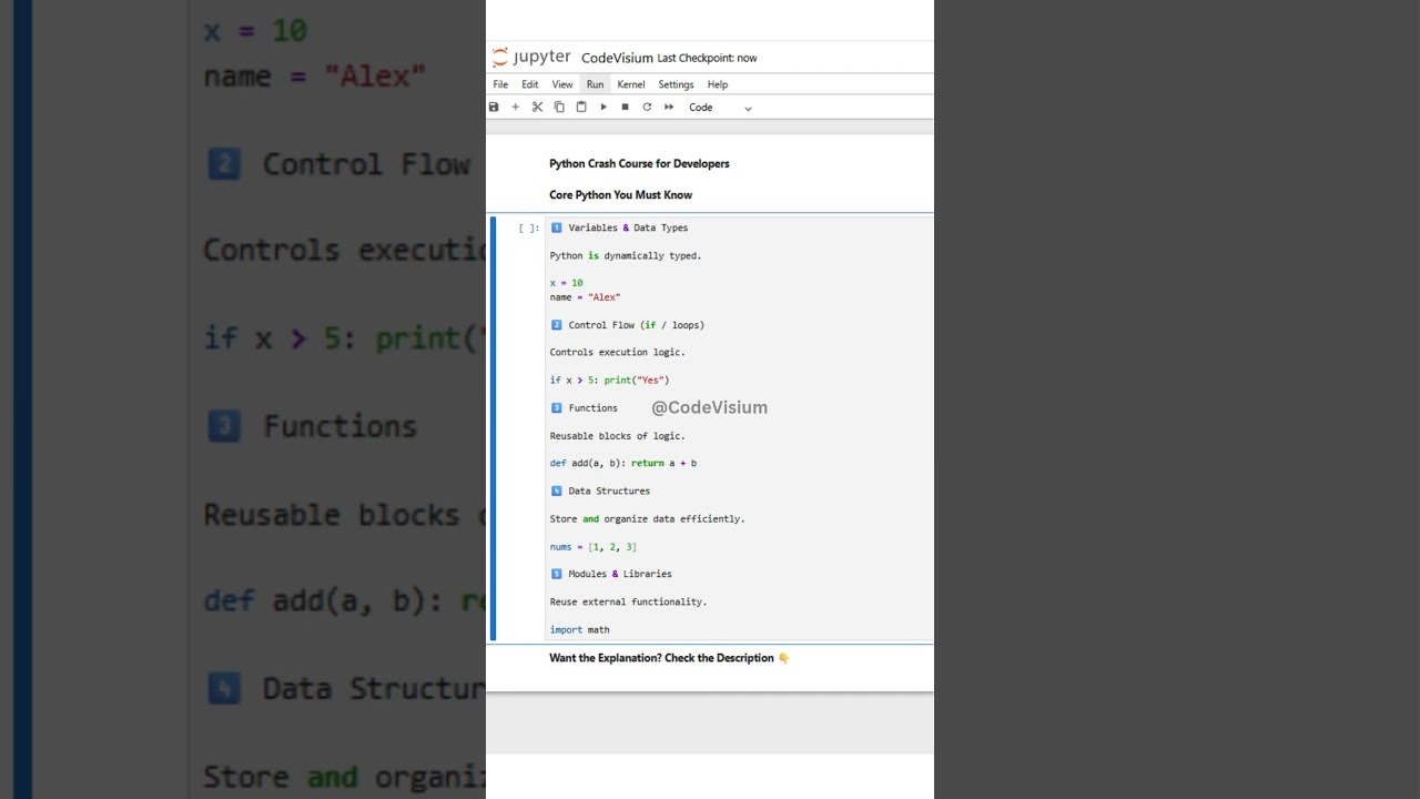 Python Crash Course for Developers | Core Python You Must Know