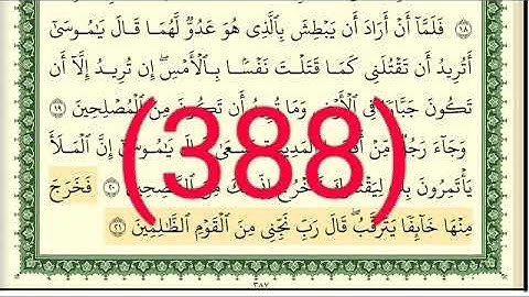 سورة   القصص رقم الصفحة 388 مجود بصوت القارئ الشيخ أيمن سويد حفظه الله