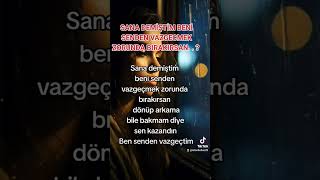 Sana Demi̇şti̇m Beni̇ Senden Vazgecmek Zorunda Birakirsan. . ?