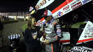 World of Outlaws Craftsman Sprint Car Series Victory Lane from Stockton