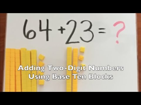 ⁣Adding Two-Digit Numbers with Base Ten Blocks