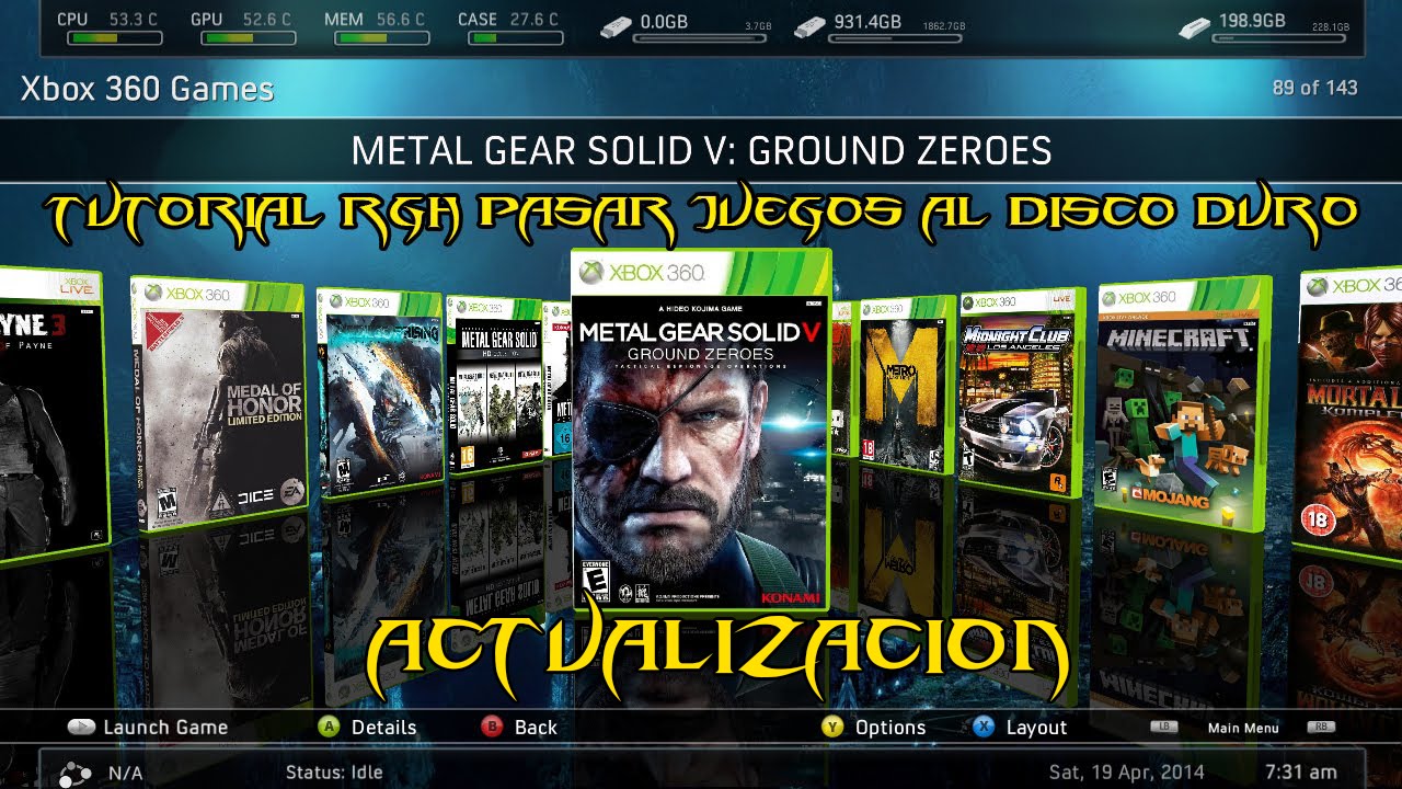 Tutorial Rgh Descargar Y Pasar Juegos Al Disco Duro Xbox 360 Actualizacion Youtube